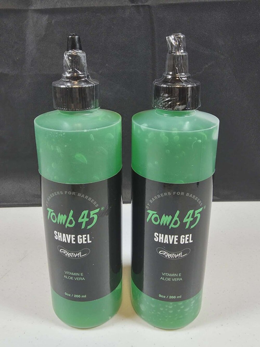 TOMB 45 SHAVE GEL BY BARBER FOR BARBERS NEW SEALED 2 - 8 FL. OZ. BOTTLES